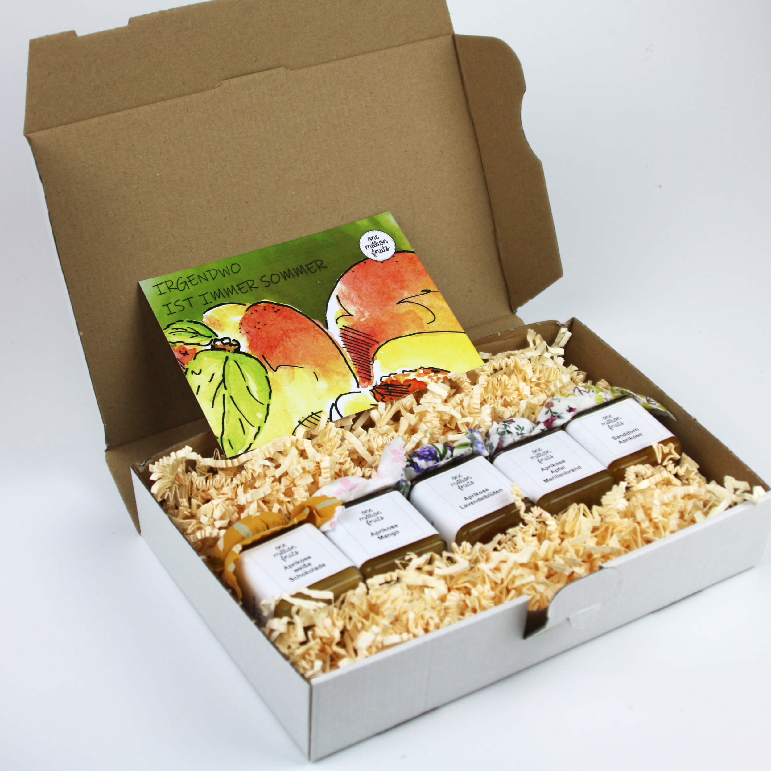 Set-Aprikose-6 "Irgendwo ist immer Sommer" Fruchtaufstriche mit Aprikose