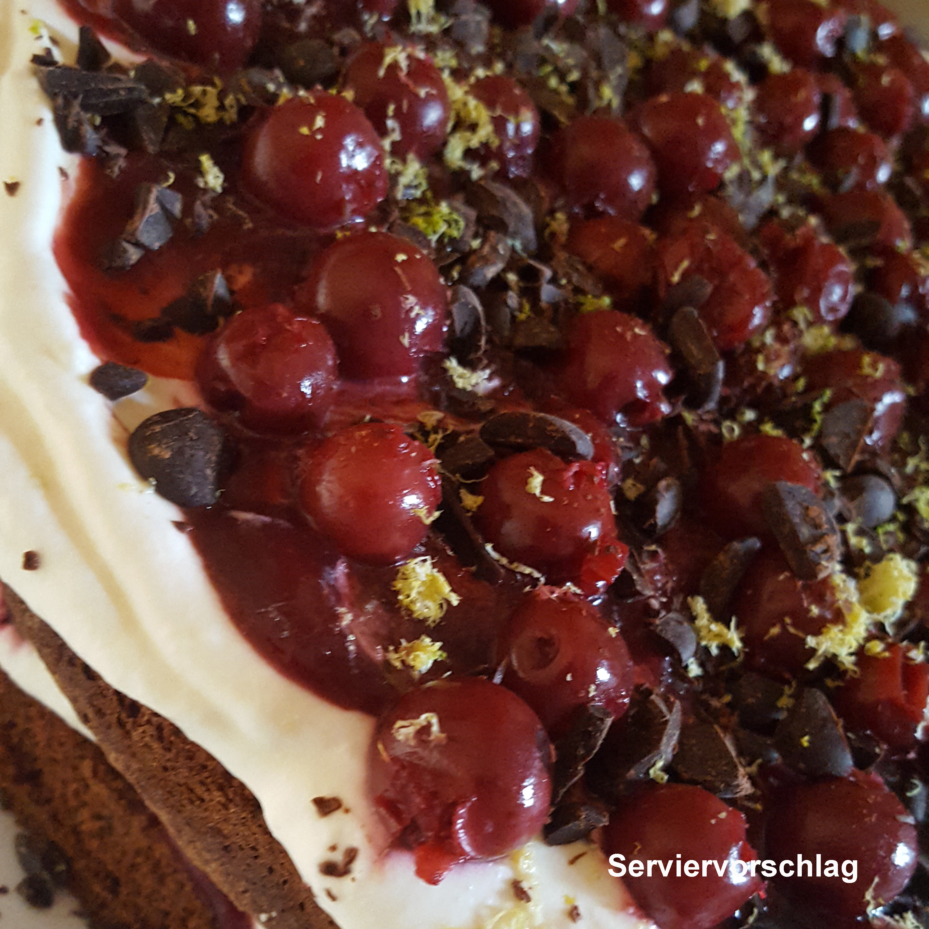 Schoko-Kirsch-Torte-Serviervorschlag