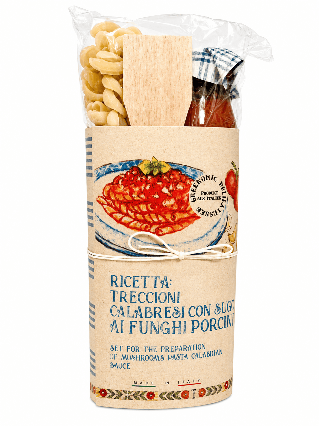 Pasta kit - Treccioni calabresi con sugo ai funghi porcini - gedrehte italienische Nudeln mit Steinpilzsauce