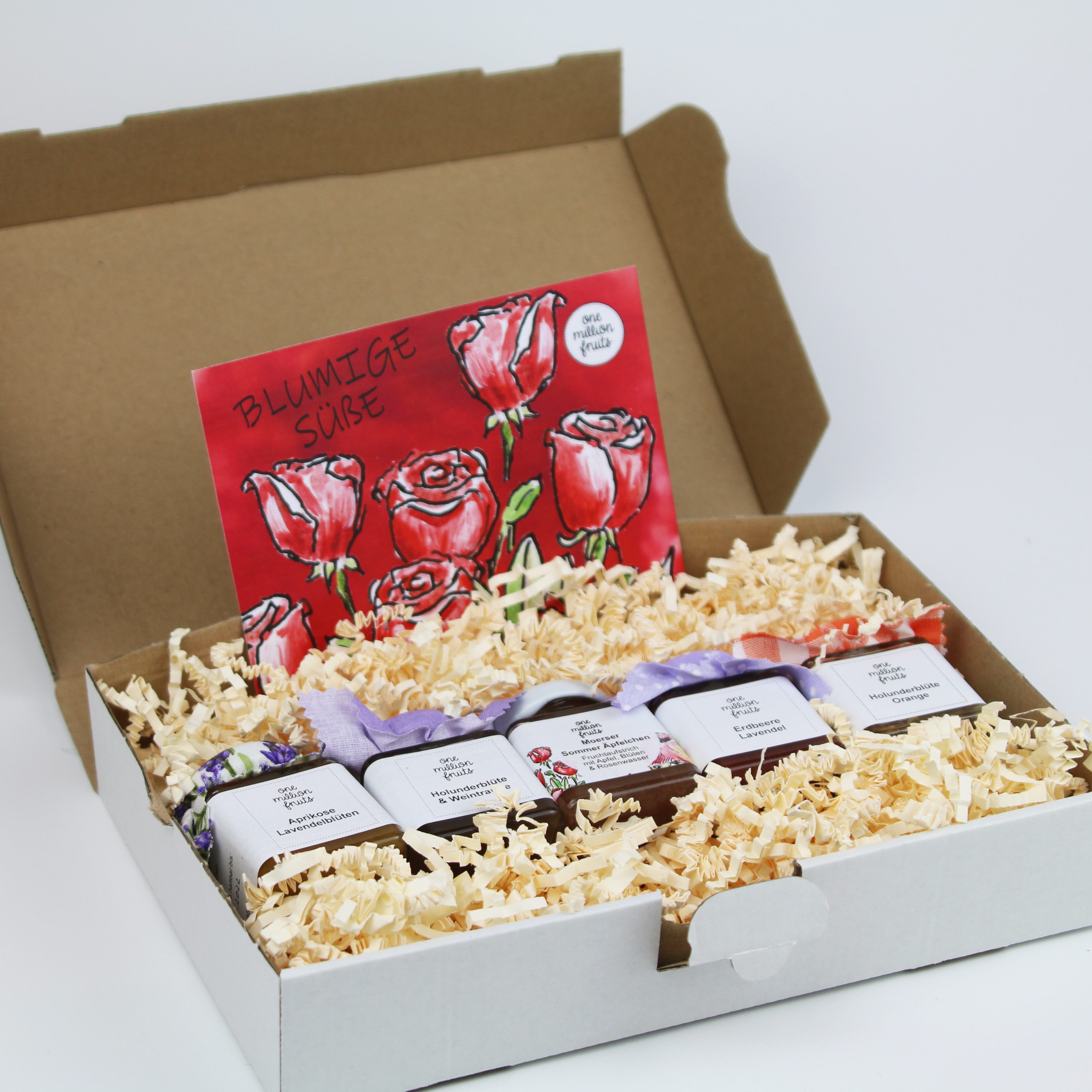 Set-Blumiges-1 "Blumige Süße" Fruchtaufstriche mit Blüten